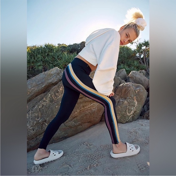 FP Movement by Free People Pants - FP Movement Run Racer Leggings in Black